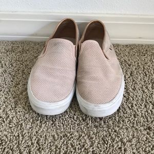 Light Pink Perforated Slip-On Vans